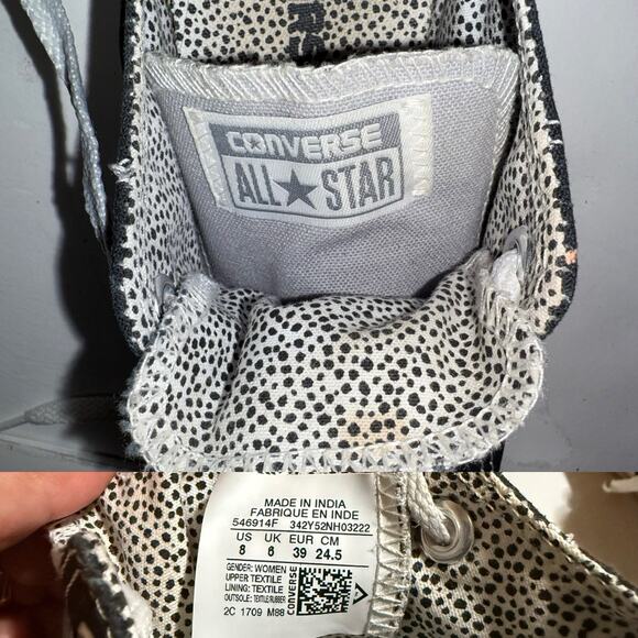 Converse Women’s Chuck Taylor All Star Double Tongue Black White Sneakers SZ 8 - Picture 9 of 9